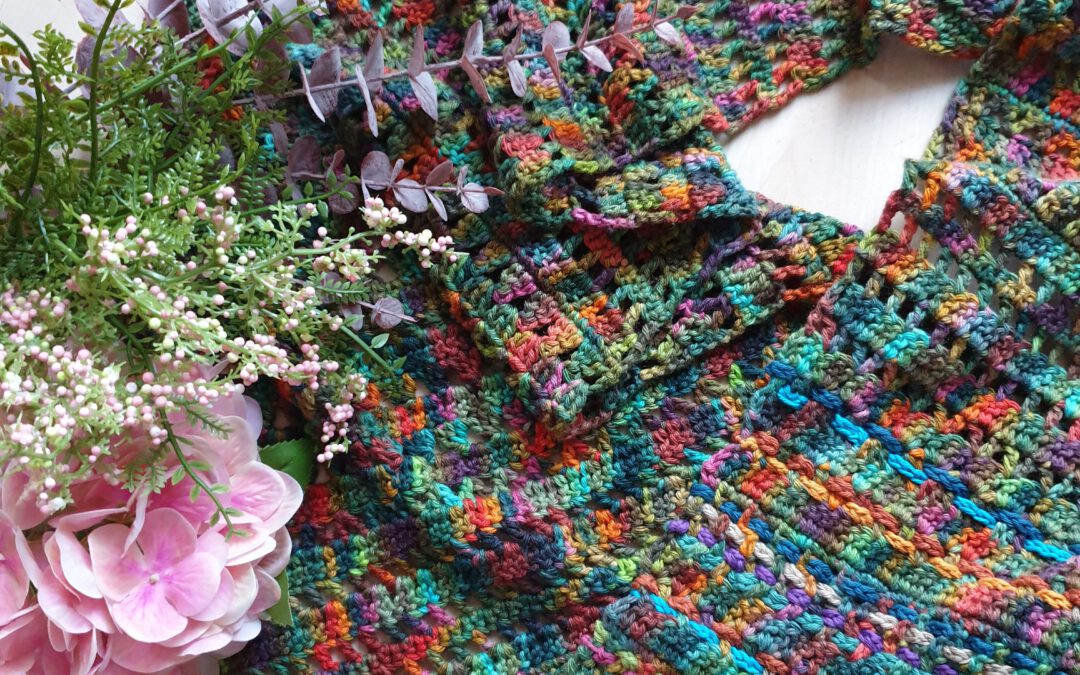 🍂 Maxine’s Autumn Shawl – A Celebration of Color, Texture & Creative Freedom